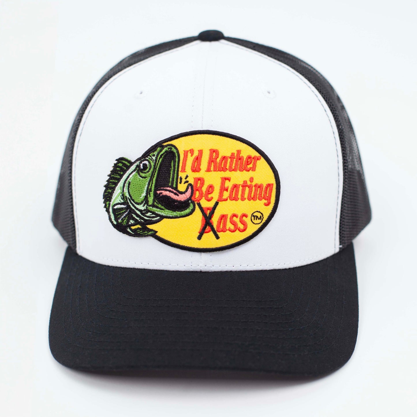 I'D RATHER BE EATING BASS TRUCKER CAP