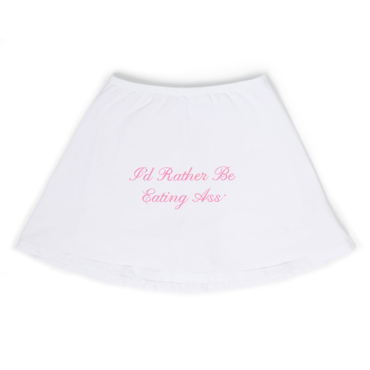 I'D RATHER BE EATING ASS CURSIVE MINI SKORT