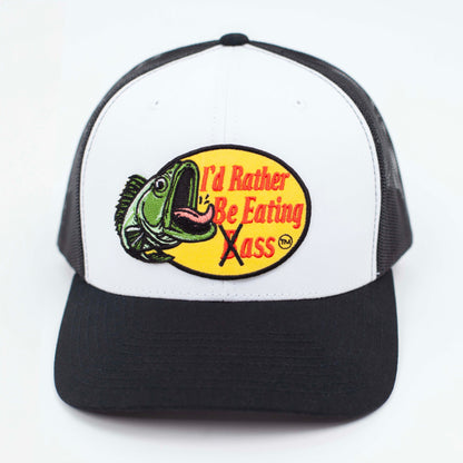 I'D RATHER BE EATING BASS TRUCKER CAP