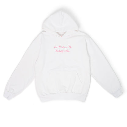 I'D RATHER BE EATING ASS CURSIVE HOODIE