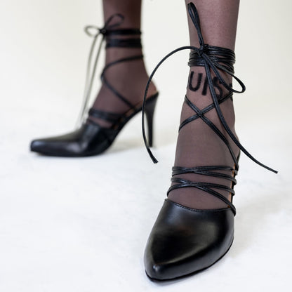 LACE-UP MULES